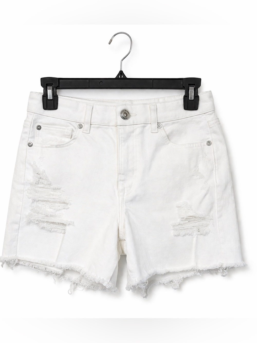 American eagle curvy high rise white shorts size 6